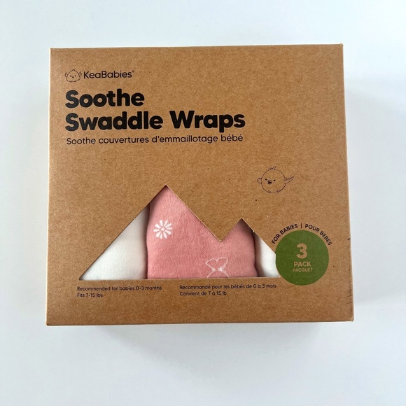 NWT KeaBabies 3-Pack Soothe Swaddle Wraps Butterflies size 0-3 months - Picture 2 of 9
